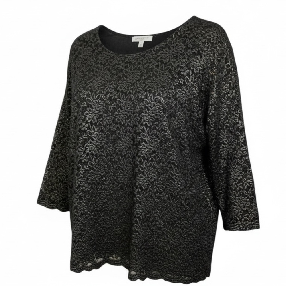 Grayson Holiday Season Black/Gold Boatneck Collar, Long Sleeves, Stretch, Lined